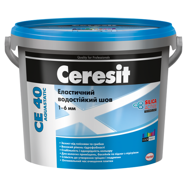 Затирка вологостійка Ceresit CE 40 (2 кг) колір в асортименті ceresit-cm-40-2 фото