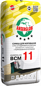 Смесь кладочная для газобетона Ancerglob BCM 11 (25 кг) ancerglob-11 фото