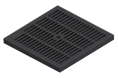 Решетка водоприемная PolyMax Basic пластиковая ячеистая 300х300 мм черная poverh-vidvid-28 фото