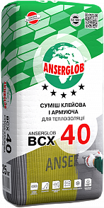 Суміш клейовий для армування пінопласту Ancerglob BCX 40 (25 кг) ancerglob-40 фото