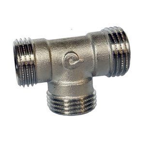 Трійник латунний нікельований Comisa ННН Ду 15 RF0250A0500N фото