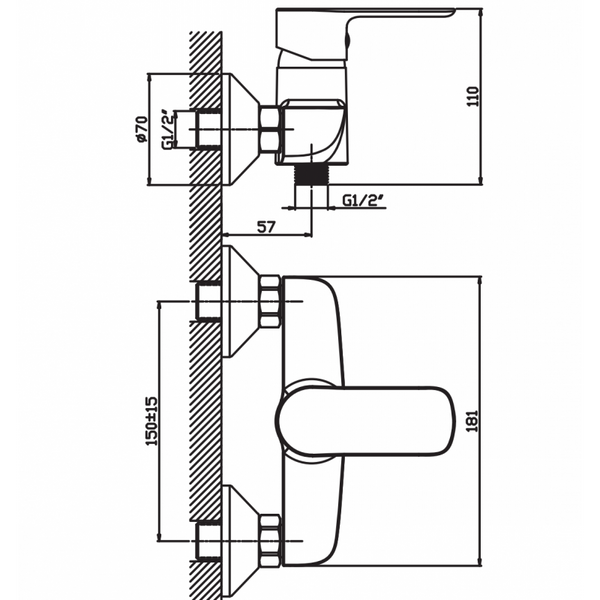 Змішувач для душу Haiba ASIO 003 (HB0864) haiba-dush-105 фото