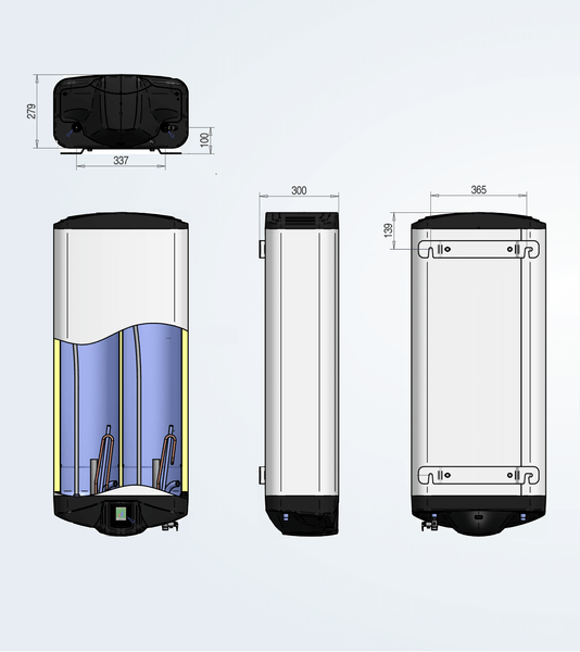 Водонагрівач Eldom Galant DRY 100 3x 1000 W DV100D фото